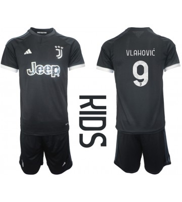 Juventus Dusan Vlahovic #9 babykläder Tredje Tröja barn 2023-24 Korta ärmar (+ Korta byxor)